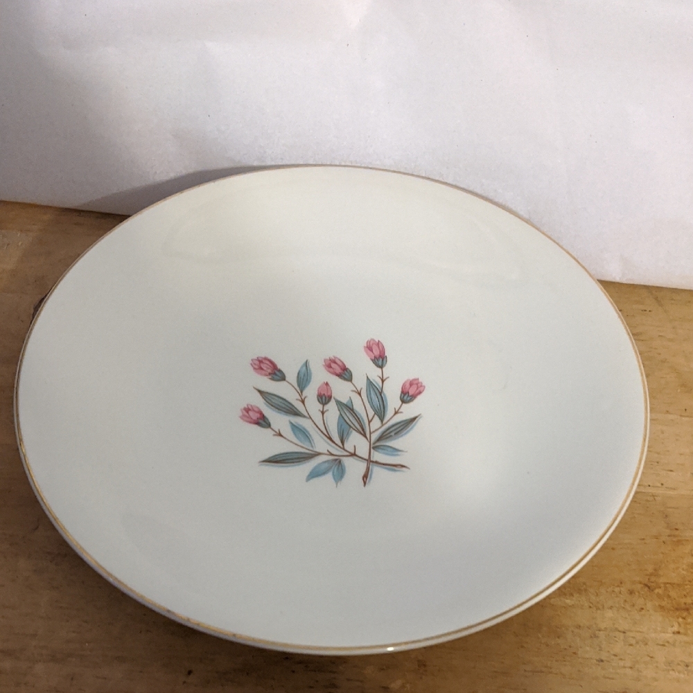 Wedgwood & Co. Ltd. Floral Dinner Plate Gold Rimmed